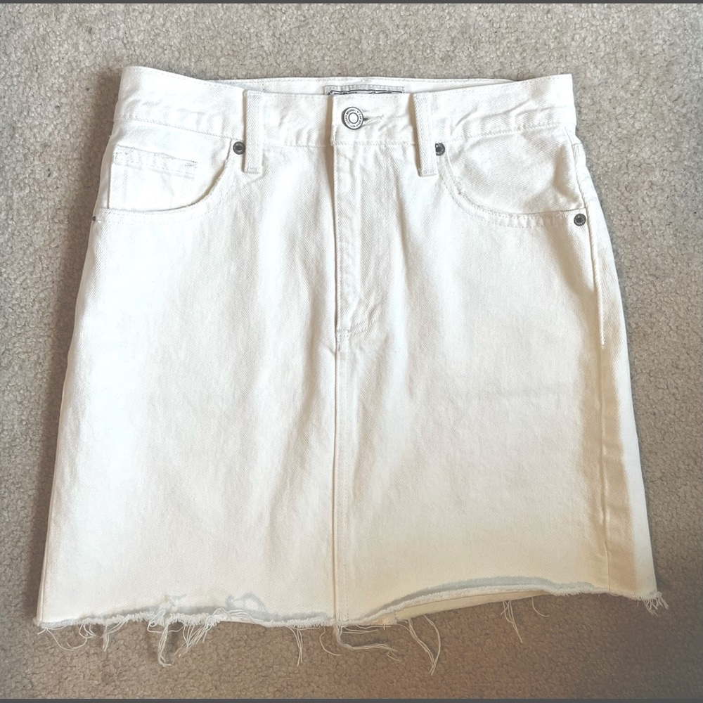 lucky brand white old favorite mini skirt